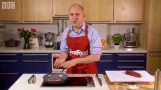 How to pan fry steak  BBC GoodFoodcom  BBC Food [upl. by Essyla]