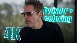 Tony Stark Iron Man Endgame 4K Twixtor Scenepack with Coloring for edits MEGA [upl. by Ehcsrop]