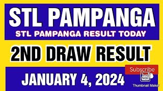 STL PAMPANGA RESULT TODAY 2ND DRAW JANUARY 4 2024 4PM [upl. by Nnyliram]