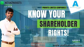 Are Your Rights as a Shareholder Protected  Detailed Guide on Shareholder Rights in PVT Companies [upl. by Bahner]