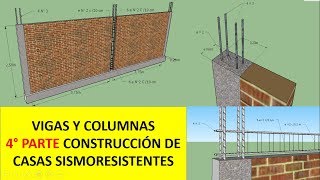 Vigas y Columnas  4 Parte Construcción de Casas Sismoresistentes [upl. by Nerad703]