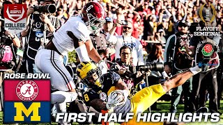 Rose Bowl HALFTIME HIGHLIGHTS Alabama Crimson Tide vs Michigan Wolverines  ESPN College Football [upl. by Braun813]