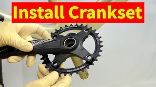 MTB bike build 5  how to install crankset [upl. by Bullough]