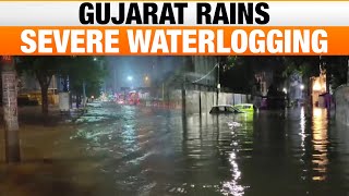 Gujarat Rains Heavy Rains Lead to Severe Waterlogging  IMD Issues Red Alert  LIVE  News9 [upl. by Omiseno46]