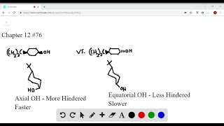 In the Cr6 oxidation of cyclohexanols it is generally true that sterically hindered a… [upl. by Bromleigh]