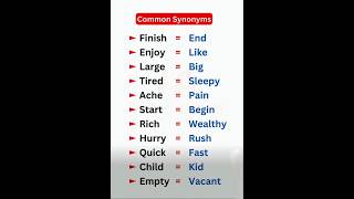 Common Synonyms  trending english education synonyms shortsfeed shorts short shortsfeed [upl. by Nylek]