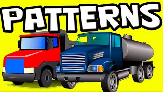 Learn PATTERNS for PRESCHOOLERS  AB Patterns for Children with TRUCKS [upl. by Chiarra]