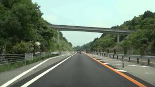 岡山自動車道 北行 （粒江PA→）岡山JCT→北房JCT（→落合JCT） [upl. by Enaffit]