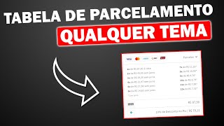 Guia Definitivo  Tabela de Parcelamento para Qualquer Tema Shopify [upl. by Mcleroy]