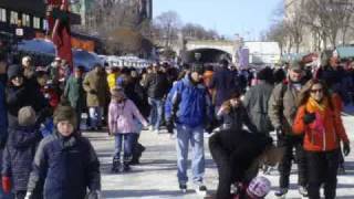 People Skating on Rideau Canal Winterlude 2009 [upl. by Dobson]