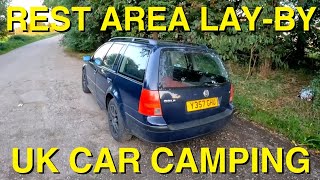 Rest Area Layby Stealth Car Camping UK [upl. by Raynata]