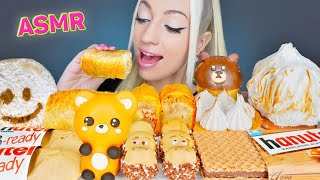 ASMR EATING NUTELLA CANDY BARS KINDER CHOCOLATE CREAMY CAKE DESSERT MUKBANG 케이크 디저트 먹방 [upl. by Flori]