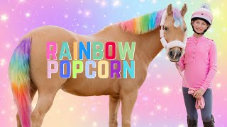 WE TURNED POPCORN RAINBOW BARBIE UNICORN PONY [upl. by Ariane686]