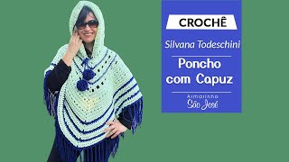 Classic Pull Como Fazer Poncho Capuz em Crochê [upl. by Annayi]