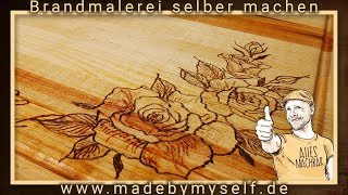 Brandmalerei Holz gravieren Hiveseen Lötkolben Weihnachtsgeschenk selber machen [upl. by Yelhs]