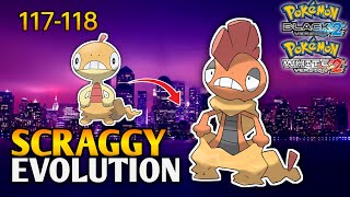 How To Evolve Scraggy Into Scrafty In Pokemon Black 2 amp White 2  Unova Pokedex [upl. by Haisa]