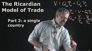 International Economics The Ricardian Model of Trade Part 2  A Single Country [upl. by Norred]