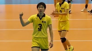 春高2018 鍬田憲伸選手の凄いスパイク・バックアタックと荒尾怜音選手のナイスレシーブampディグ Japan volleyball [upl. by Renelle]