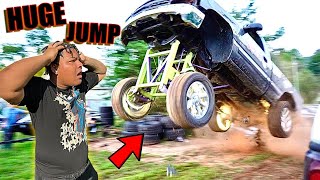 World’s Most Squatted Truck Goes Airborne Destroyed My New Truck [upl. by Ivett279]