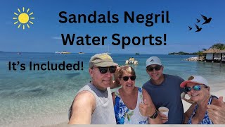 Sandals Negril Jamaica Water Sports amp Private Boat Tour Boomers Gone Crazy [upl. by Aynna361]