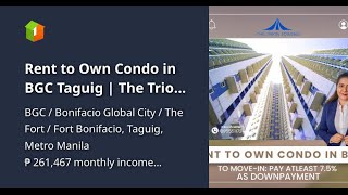 Rent to Own Condo in BGC Taguig  The Trion Towers  4 Discount  1 Bedroom PHP [upl. by Algie360]