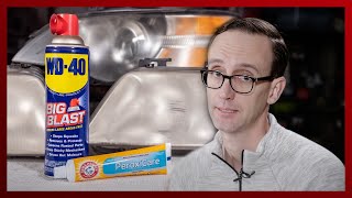 Headlight Restoration with WD40 amp Toothpaste HACKS TESTED [upl. by Annasor]