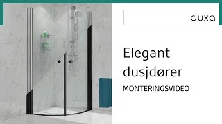 Monteringsvideo for Elegant dusjdører buetrett  Duxabathno [upl. by Eleonore]