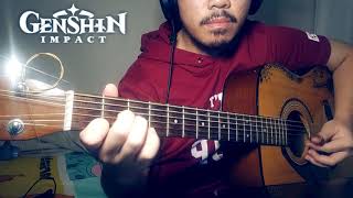 Genshin Impact  Springvale Theme Acoustic Guitar Cover Yamaha FX310 [upl. by Debbra302]