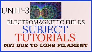 ELECTROMAGNETIC FIELDS SUBJECT TUTORIALSUNIT3MFI DUE TO LONG FILAMENT emf [upl. by Ika626]