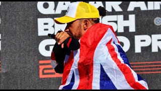 Emotional Hamilton cant stop crying after British GP win [upl. by Lyall86]