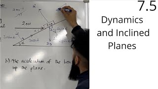 Edexcel A Level Maths 75 Dynamics and Inclines Planes [upl. by Alva]