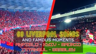 1 hour of Liverpool Songs from Anfield and European Finals [upl. by Yenruogis]