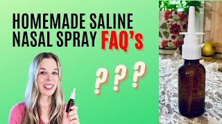 Homemade Saline Nasal Spray  All Your Questions Answered [upl. by Niccolo]