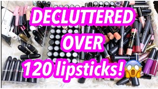 MAC LIPSTICK COLLECTION amp DECLUTTER [upl. by Mutat563]