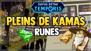 DOFUS RETRO  TEMPORIS  AVOIR DES KAMASRUNES ILLIMITE  UN DONJON FACILE 🥳 [upl. by Bolme]