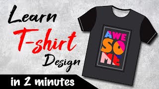 t shirt design with few steps  Learn Tshirt design in coreldraw  Learn Coreldraw hindi tutorials [upl. by Airdnas]