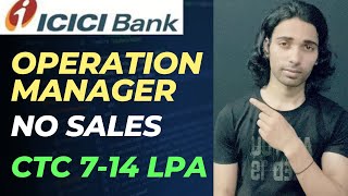 OPERATION MANAGER JOB ROLE  SALARY  OPERATION WORK IN BANK icicibank bankingjob education [upl. by Ronna]