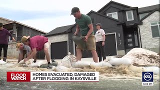 Kaysville homeowners are on the edge after overnight flooding [upl. by Asnerek]