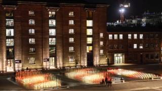 Granary Square Fountains at Kings Cross [upl. by Westbrooke913]