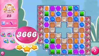 Candy Crush Saga Level 3666  No Boosters  3 Stars 🌟🌟🌟 [upl. by Shugart751]