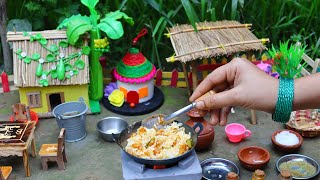 Miniature Chicken Fried Rice  Miniature cooking ASMR  Mini Foodie [upl. by Kir252]