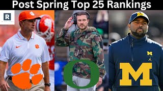 College Football Preseason Top 25 Ranking  Post Spring [upl. by Relda877]