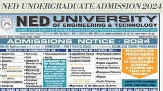 NED Admission 2024 [upl. by Ledua]