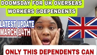 SHOCKING UPDATE FOR DEPENDENTS CARERSSTUDENTS AND SKILLED WORKERS IN THE UK [upl. by Evangelin]