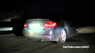 BMW 220i w M235i Exhaust amp Bastuck Catless Downpipe  LOUD revs upshifts fly by’s [upl. by Ameh]