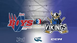 Les Boys v Vikings  Div 3  8th October  IceHQ Rec League ice hockey [upl. by Lenno]