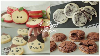 🍪4가지 다양한 쿠키 레시피 모음zip🍪  4 Best Cookies Recipe  홈베이킹 영상 모음 Baking Video  Cooking tree [upl. by Eiznikcm]