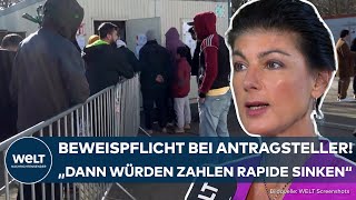 MIGRATIONSKRISE Sahra Wagenknecht quotJetziges Asylrecht kostet mehr Menschenleben als es rettetquot [upl. by Elmajian]