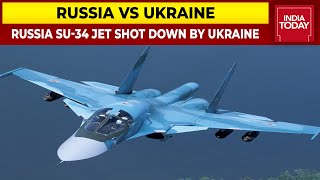 Ukraine Shoots Down Russian SU34 Jet EXCLUSIVE Images Of The Precise Moment When Jet Was Shot Down [upl. by Abroms609]