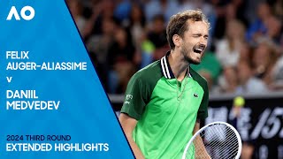 Felix AugerAliassime v Daniil Medvedev Extended Highlights  Australian Open 2024 Third Round [upl. by Otrebtuc]